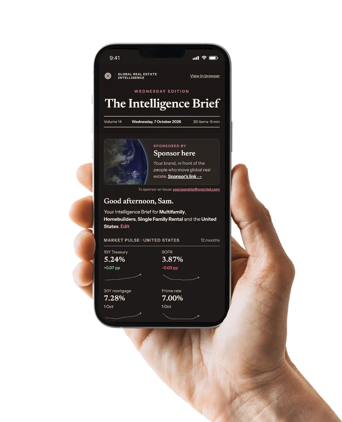 The Wednesday Intelligence Brief on a phone, with the sponsor panel below the masthead